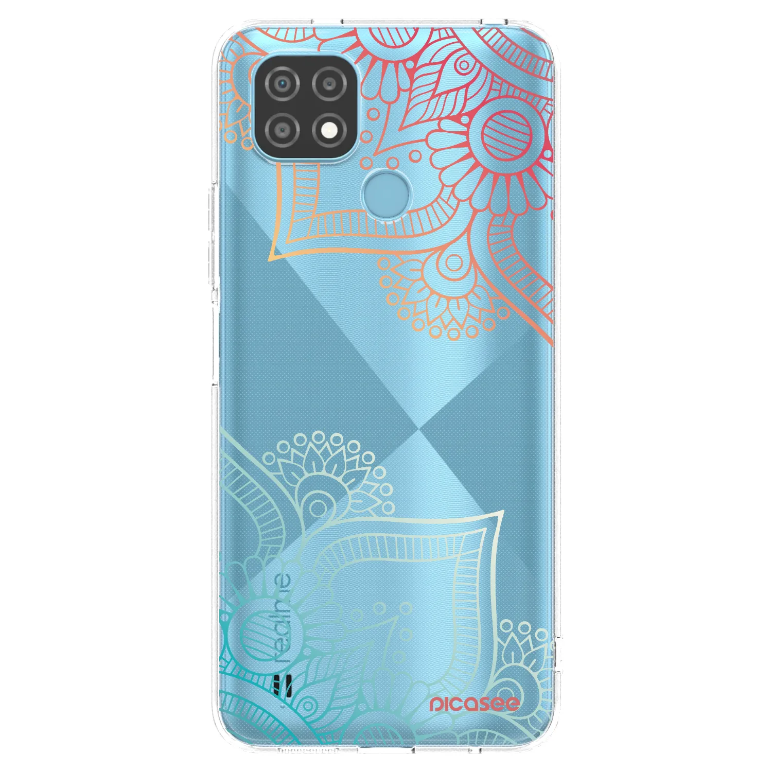Picasee Realme C21 Hülle - Transparentes Silikon - Blumenmuster