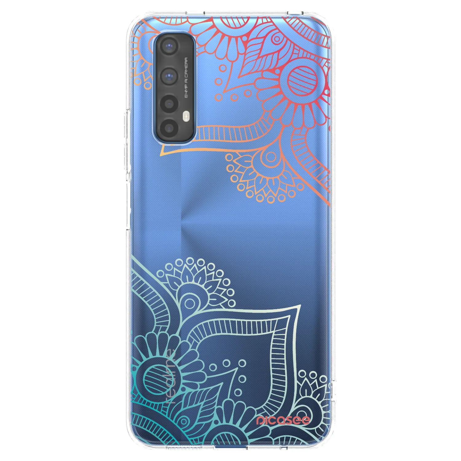 Picasee Realme 7 Hülle - Transparentes Silikon - Blumenmuster