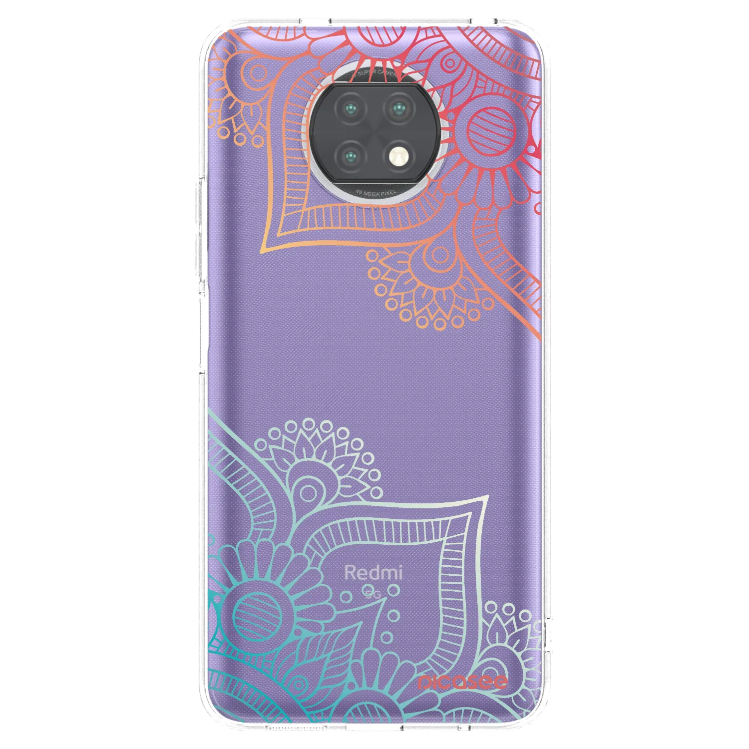 Picasee Xiaomi Redmi Note 9T Hülle - Transparentes Silikon - Blumenmuster