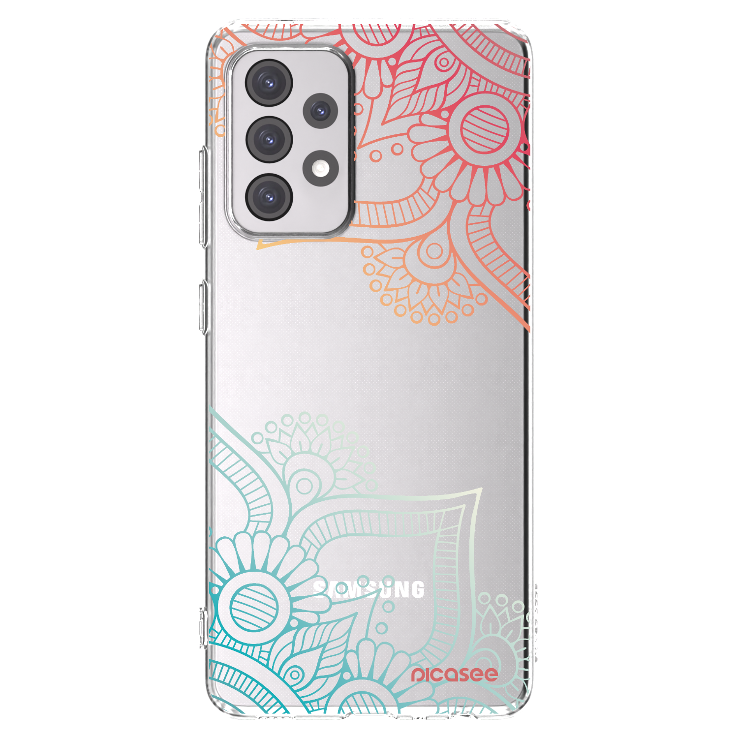 Picasee Samsung Galaxy A52s 5G A528B Hülle - Transparentes Silikon - Blumenmuster