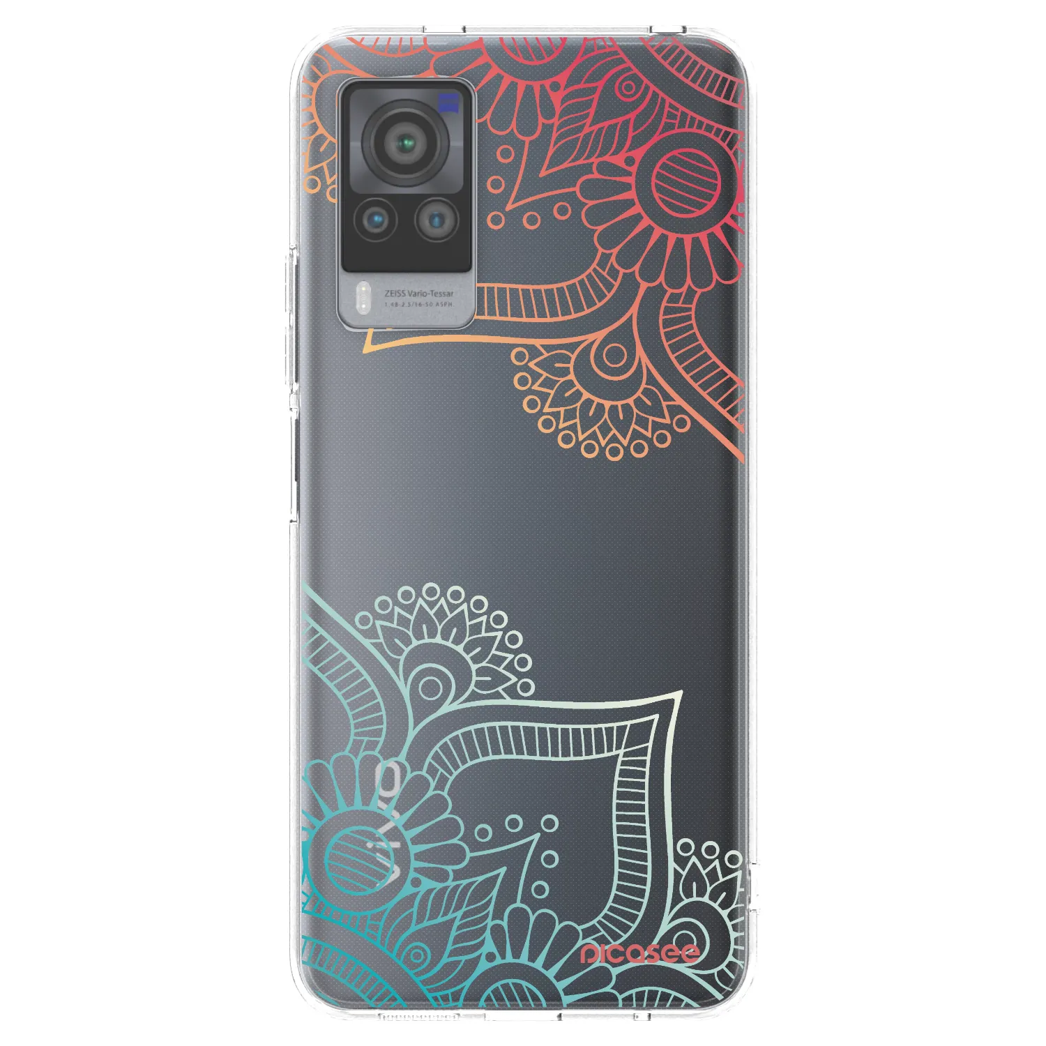 Picasee Vivo X60 Pro 5G Hülle - Transparentes Silikon - Blumenmuster