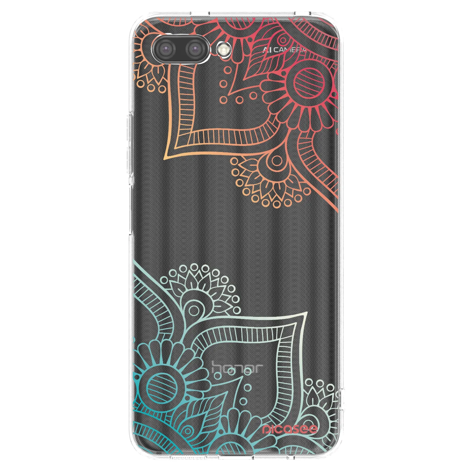 Picasee Honor 10 Hülle - Transparentes Silikon - Blumenmuster