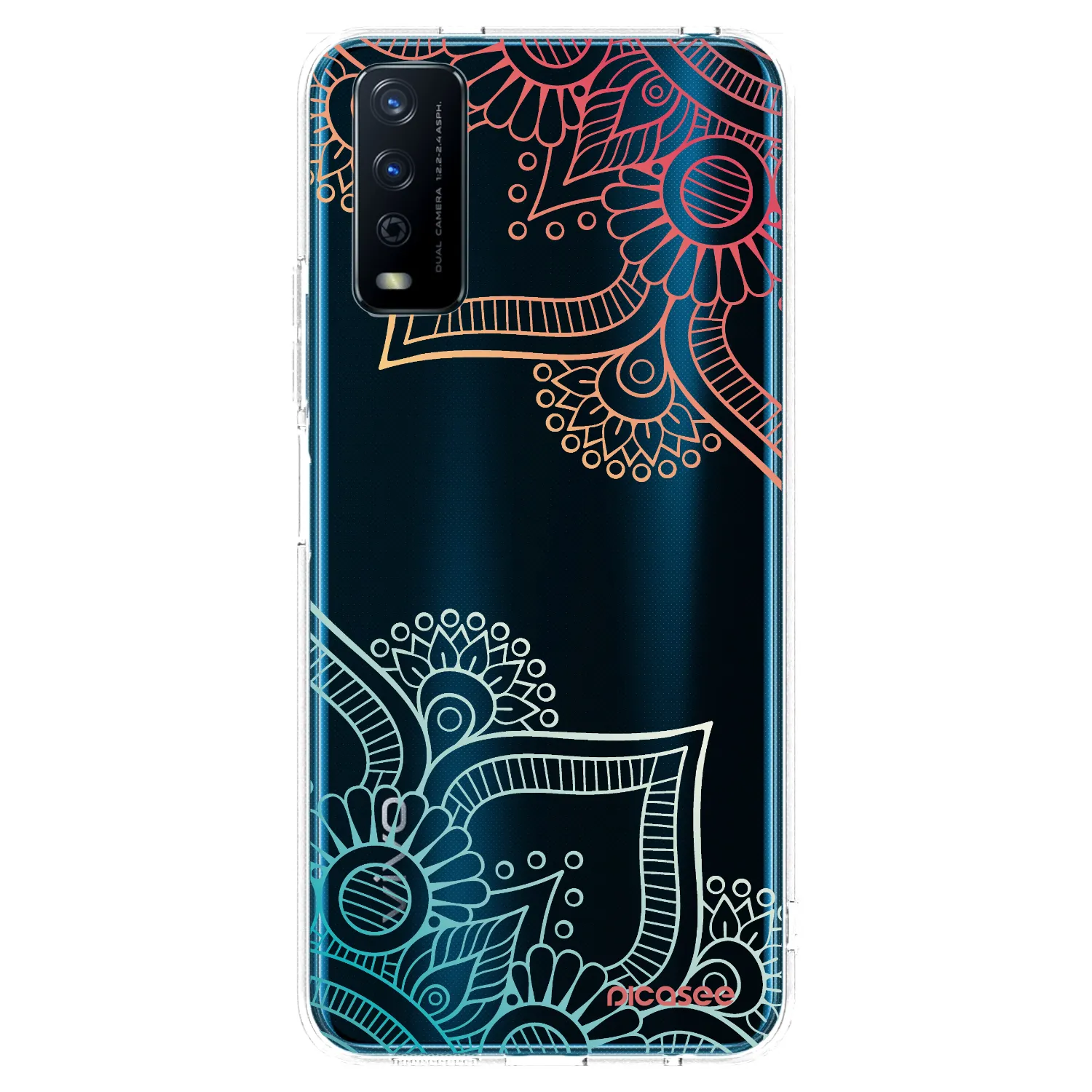 Picasee Vivo Y11s Hülle - Transparentes Silikon - Blumenmuster