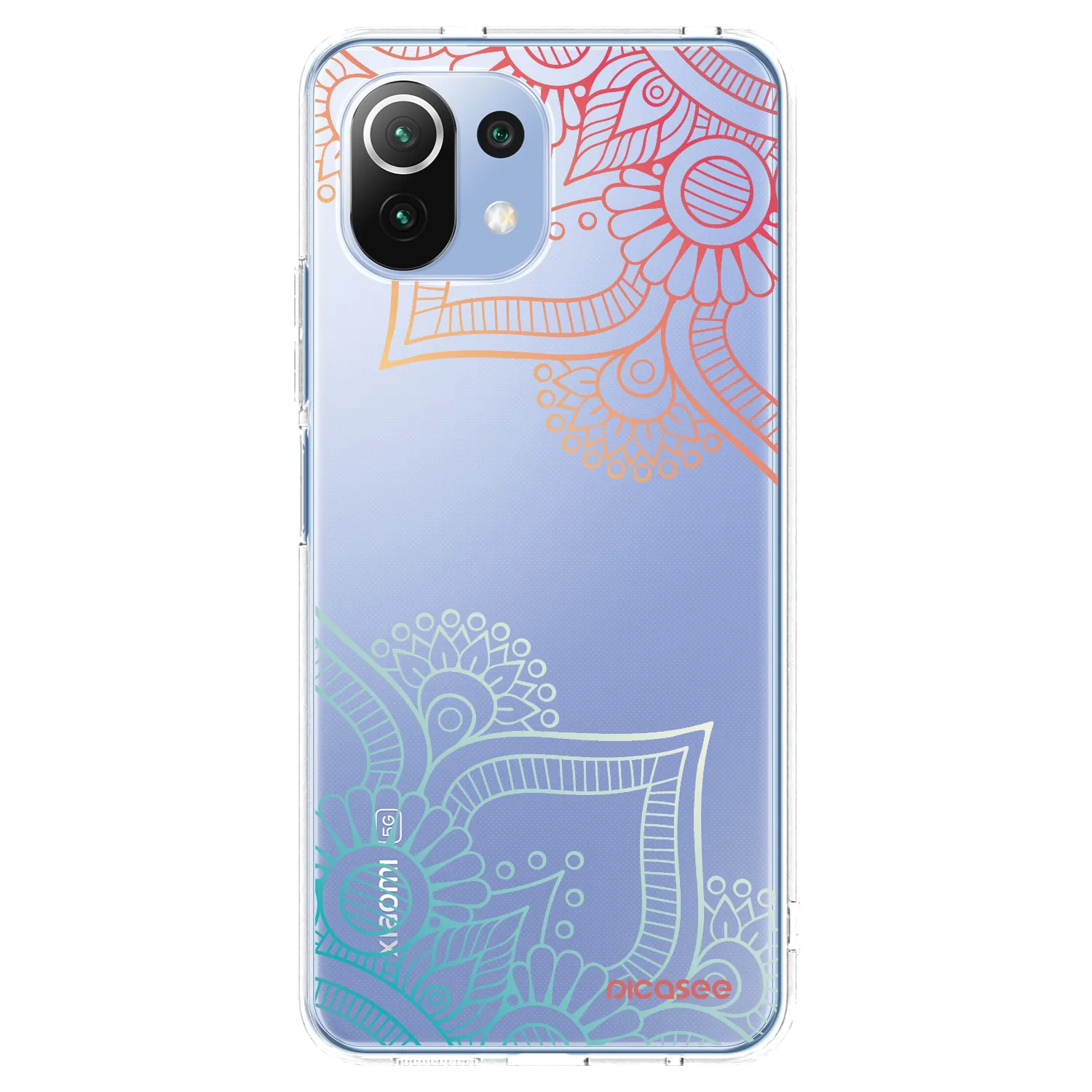 Picasee Xiaomi 11 Lite 5G NE Hülle - Transparentes Silikon - Blumenmuster