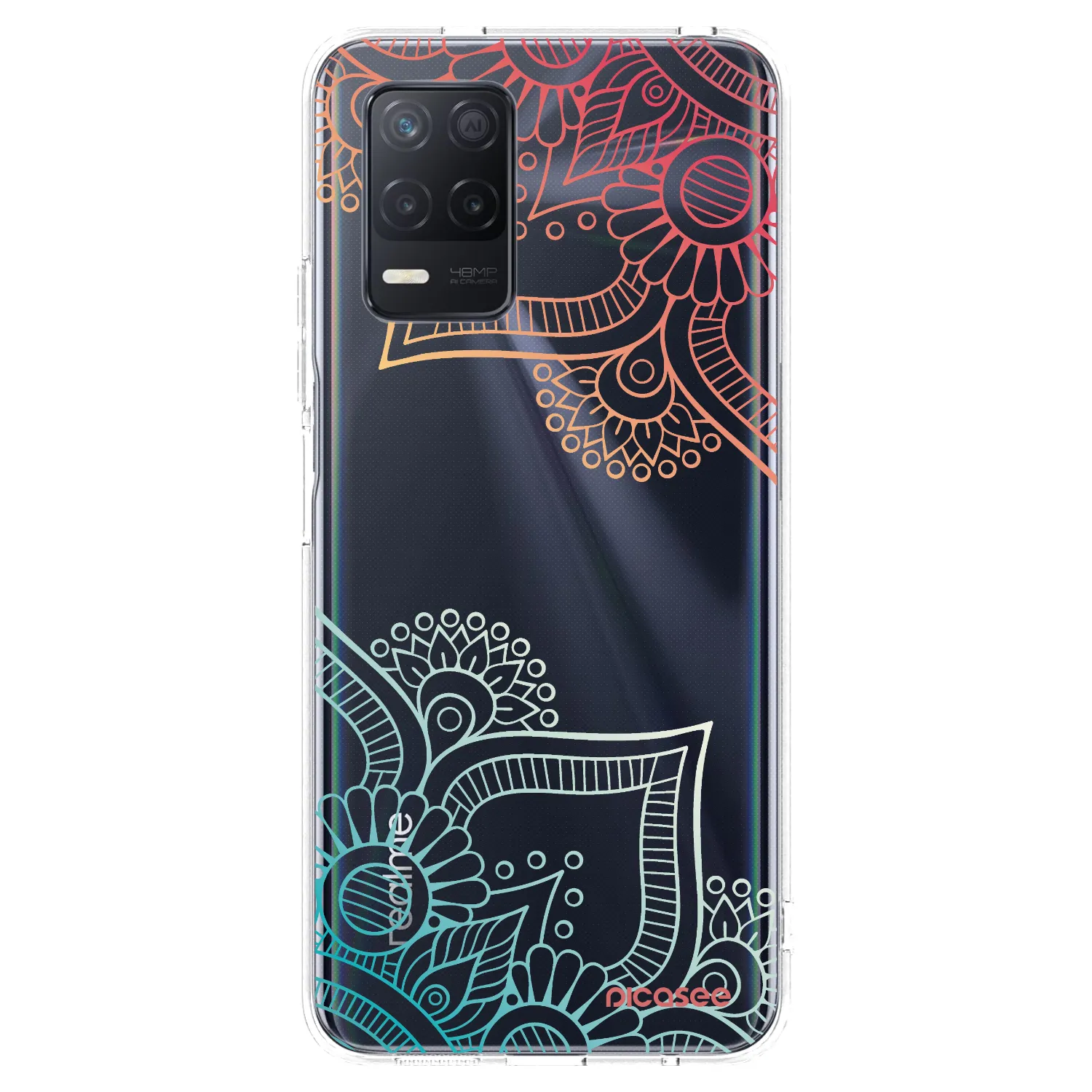 Picasee Realme 8 5G Hülle - Transparentes Silikon - Blumenmuster