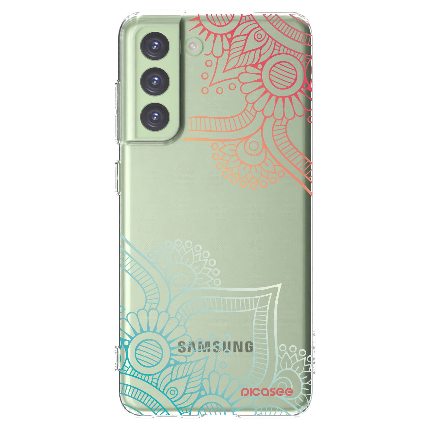 Picasee Samsung Galaxy S21 FE 5G Hülle - Transparentes Silikon - Blumenmuster