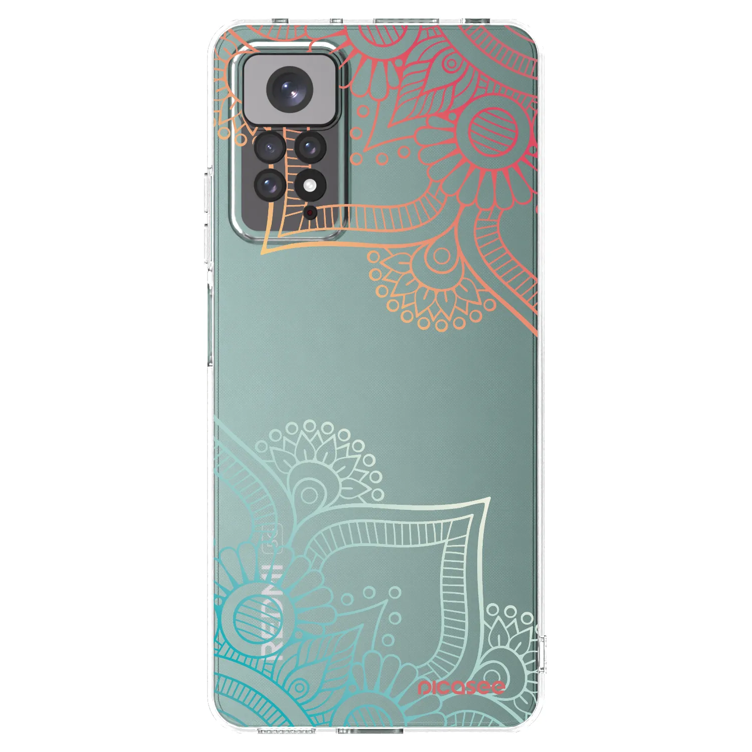 Picasee Xiaomi Redmi Note 11S 4G Hülle - Transparentes Silikon - Blumenmuster