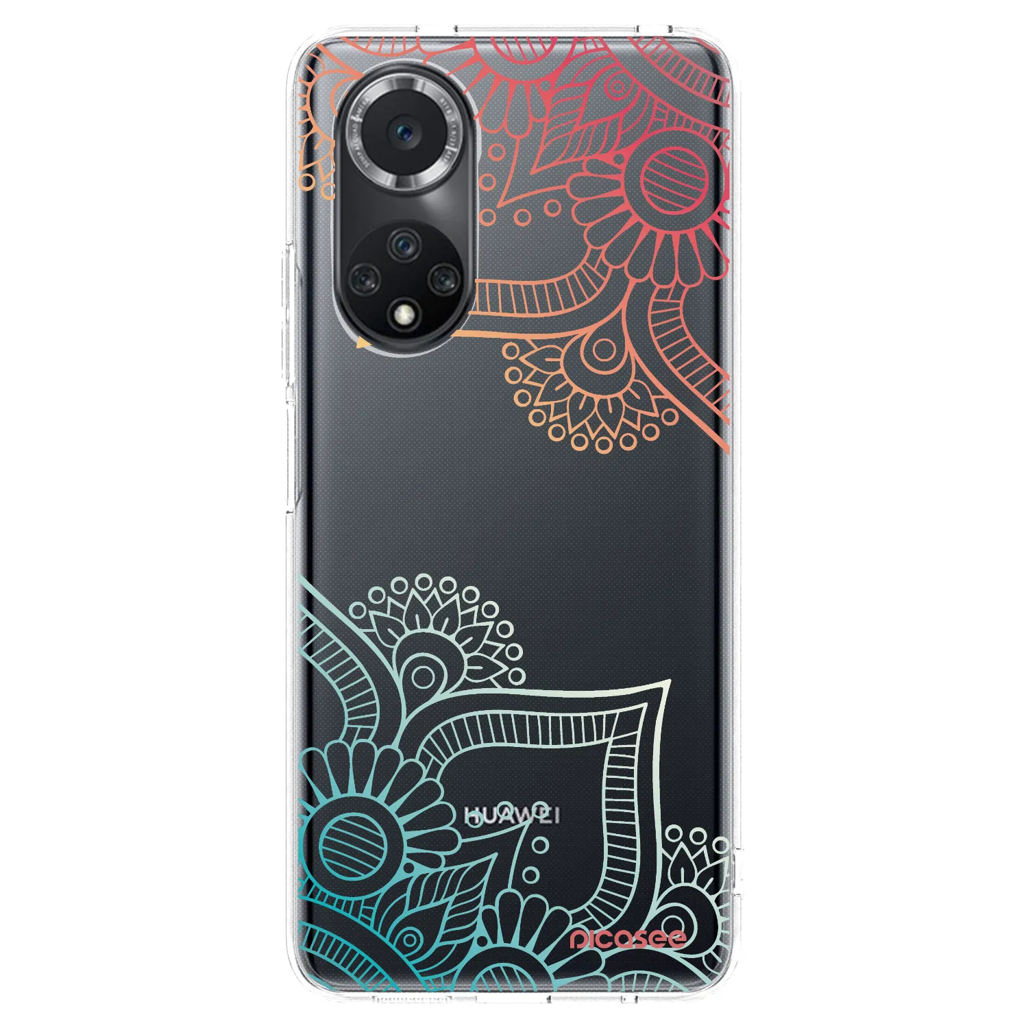 Picasee Huawei Nova 9 SE Hülle - Transparentes Silikon - Blumenmuster