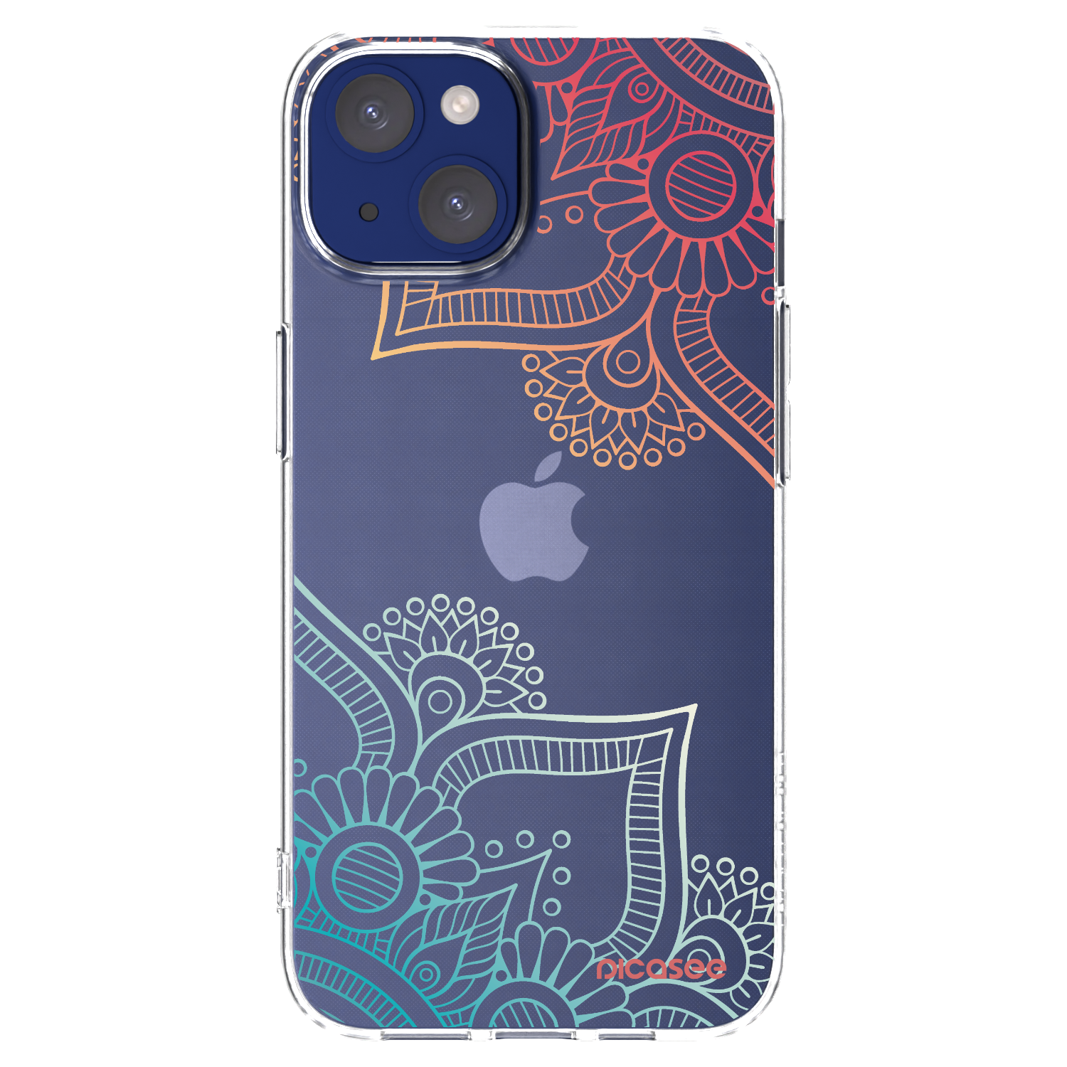 Picasee Apple iPhone 14 Hülle - Transparentes Silikon - Blumenmuster
