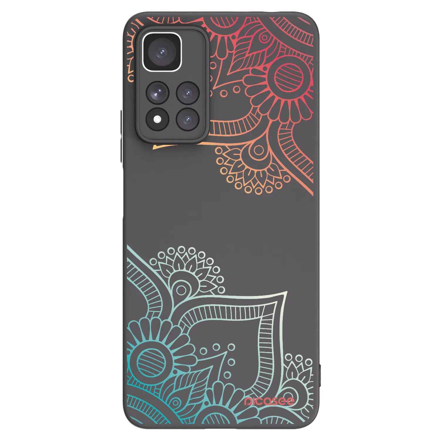 Picasee Xiaomi Redmi Note 11 Pro+ 5G Hülle - Schwarzes Silikon - Blumenmuster
