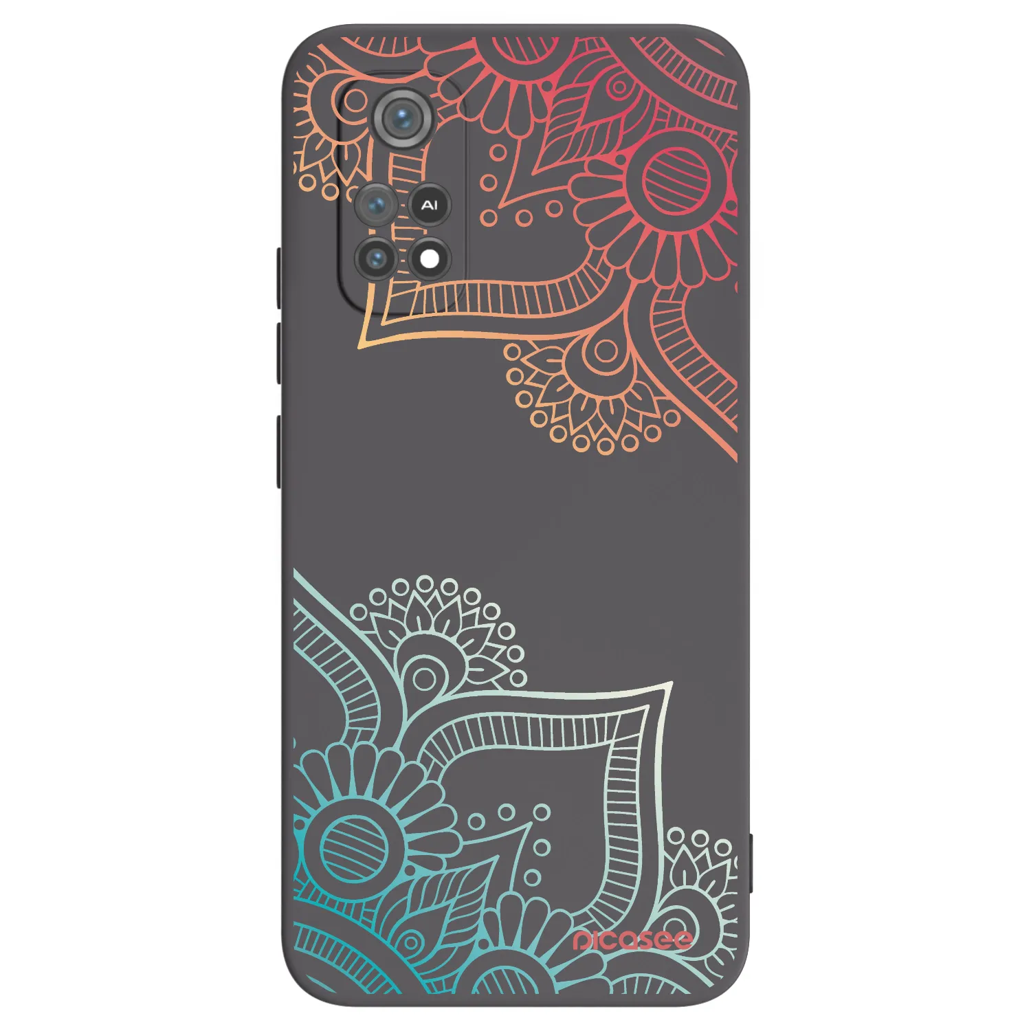 Picasee Xiaomi Poco M4 Pro Hülle - Schwarzes Silikon - Blumenmuster