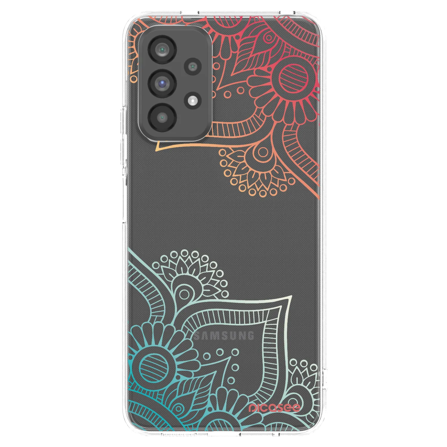 Picasee Samsung Galaxy A73 5G Hülle - Transparentes Silikon - Blumenmuster