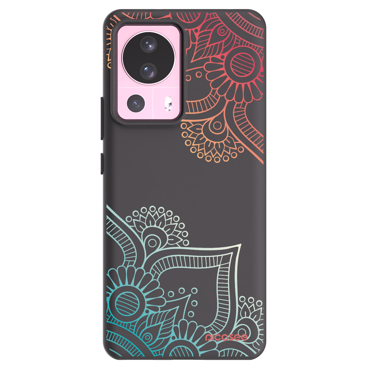 Picasee Xiaomi 13 Lite Hülle - Schwarzes Silikon - Blumenmuster