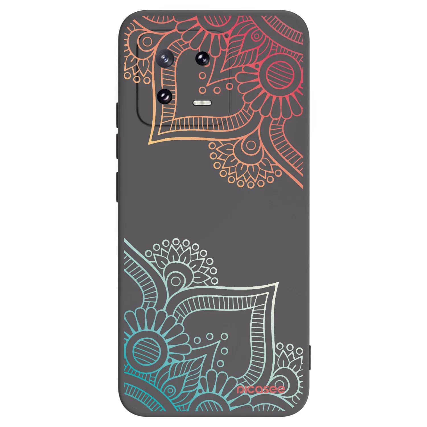 Picasee Xiaomi 13 Pro Hülle - Schwarzes Silikon - Blumenmuster