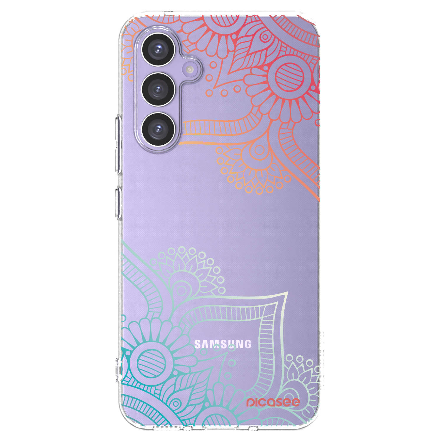 Picasee Samsung Galaxy A54 5G A546B Hülle - Transparentes Silikon - Blumenmuster