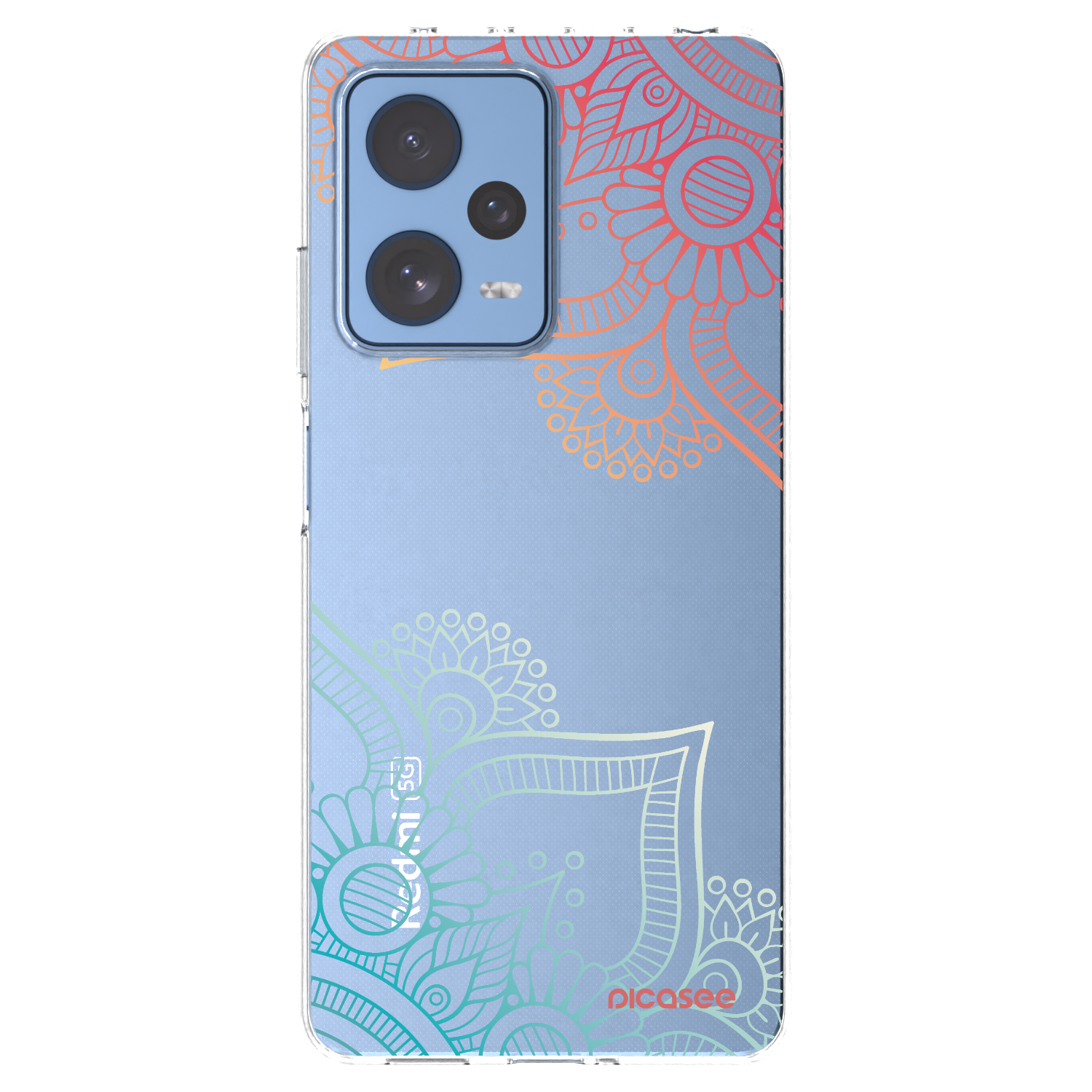 Picasee Xiaomi Redmi Note 12 Pro 5G Hülle - Transparentes Silikon - Blumenmuster