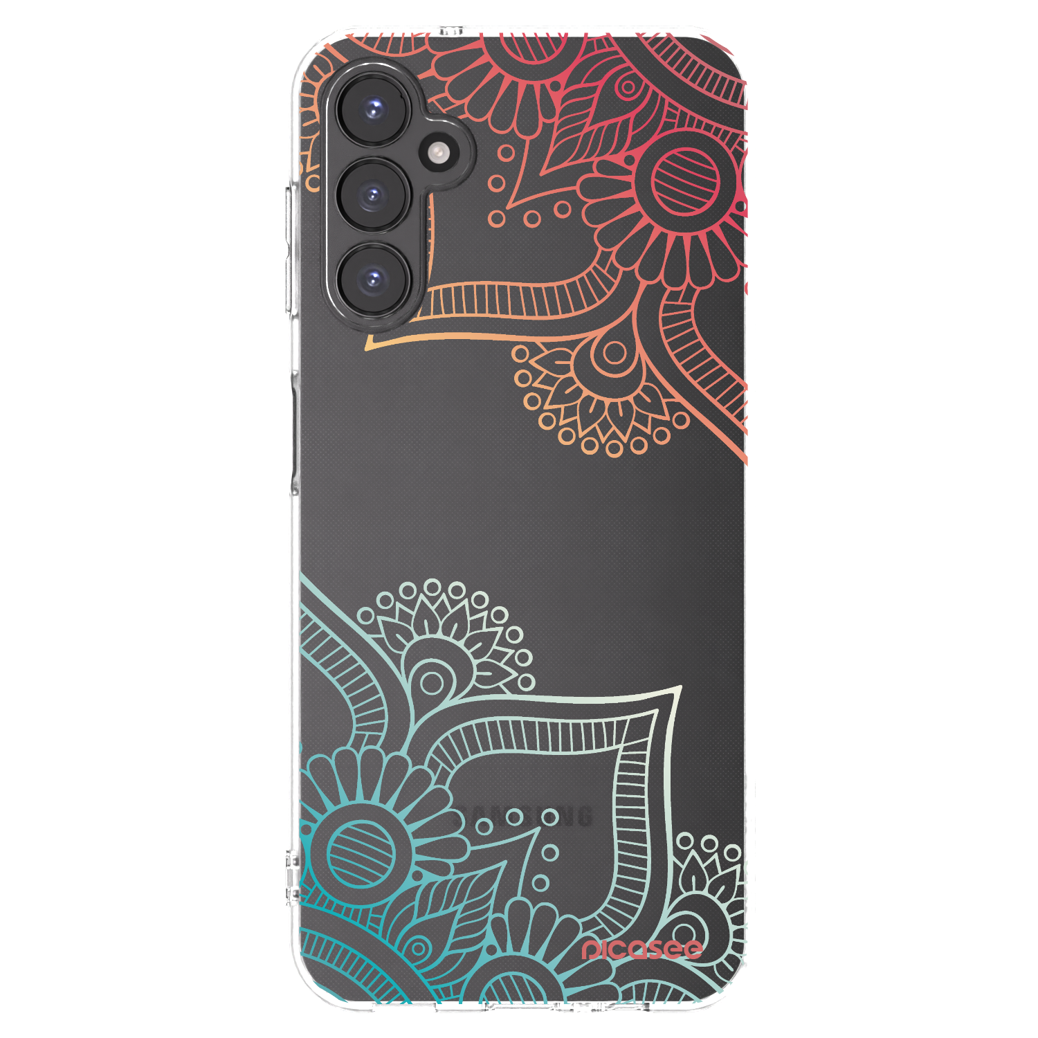 Picasee Samsung Galaxy A14 4G A145R Hülle - Transparentes Silikon - Blumenmuster
