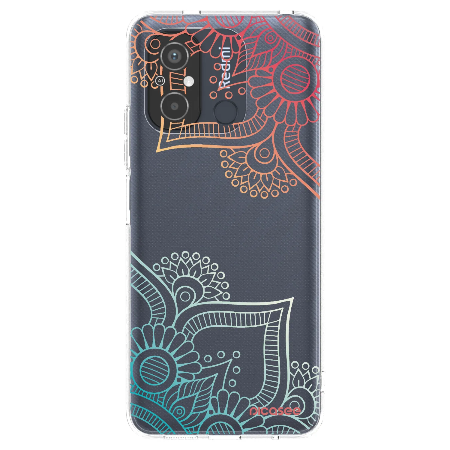 Picasee Xiaomi Redmi 12C Hülle - Transparentes Silikon - Blumenmuster