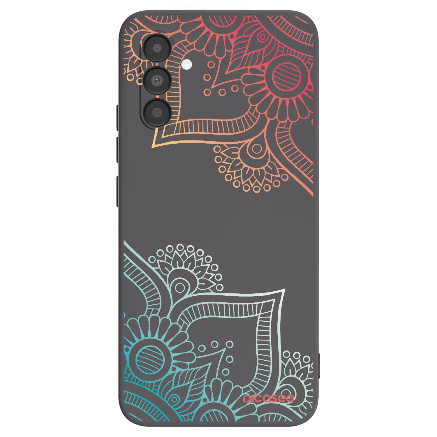 Picasee Samsung Galaxy A04s A047F Hülle - Schwarzes Silikon - Blumenmuster