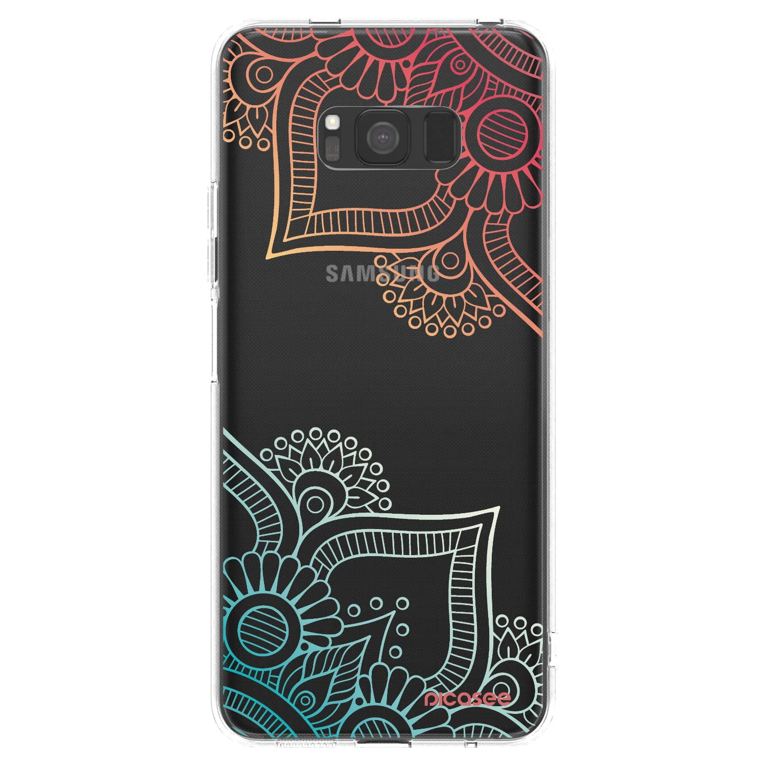 Picasee Samsung Galaxy S8 G950F Hülle - Transparentes Silikon - Blumenmuster