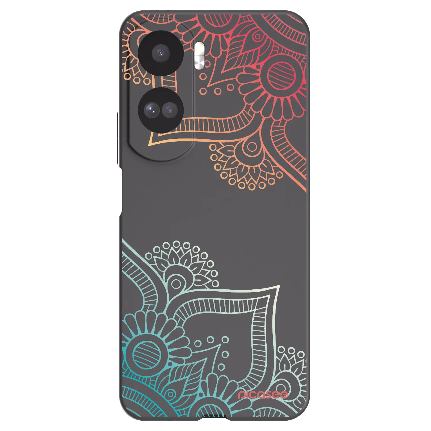 Picasee Honor 90 Lite 5G Hülle - Schwarzes Silikon - Blumenmuster