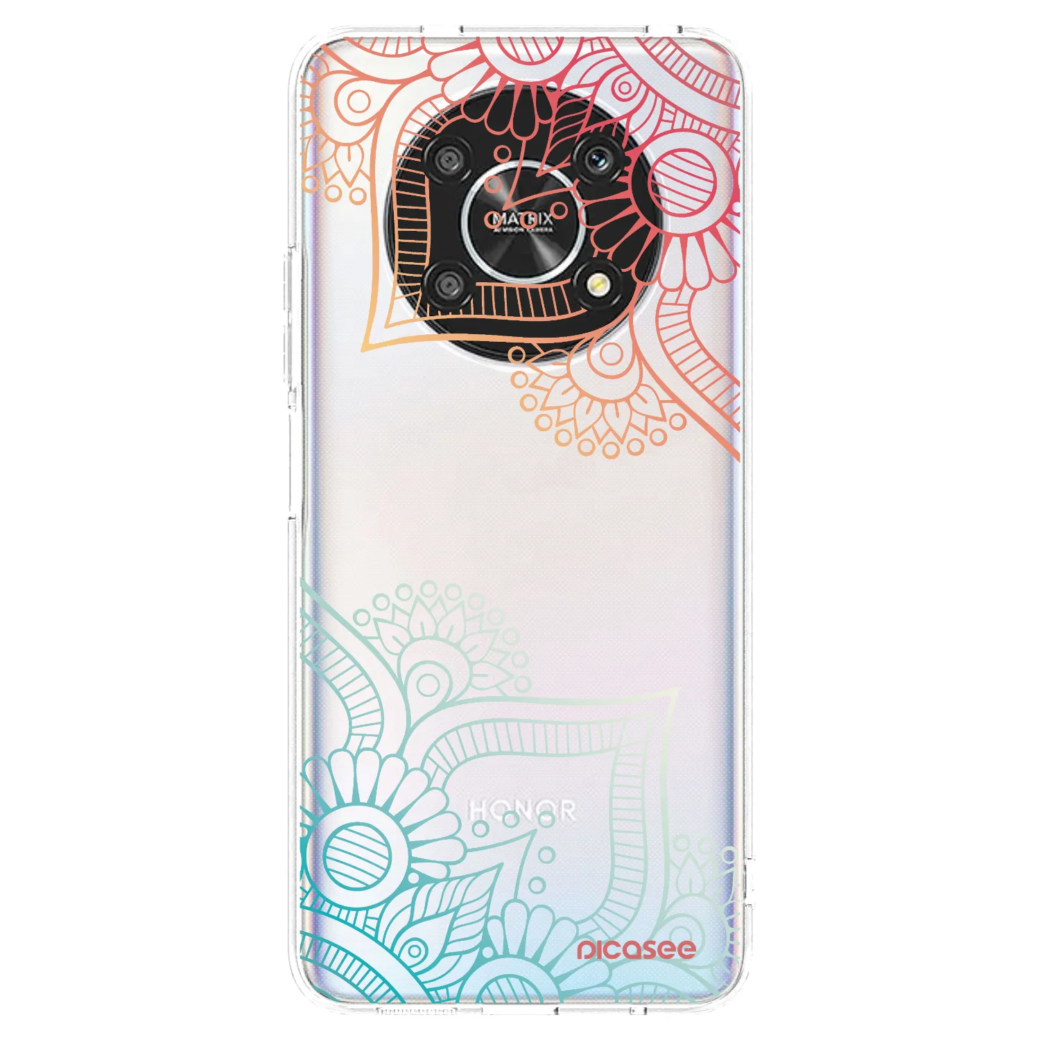 Picasee Honor Magic4 Lite 5G Hülle - Transparentes Silikon - Blumenmuster