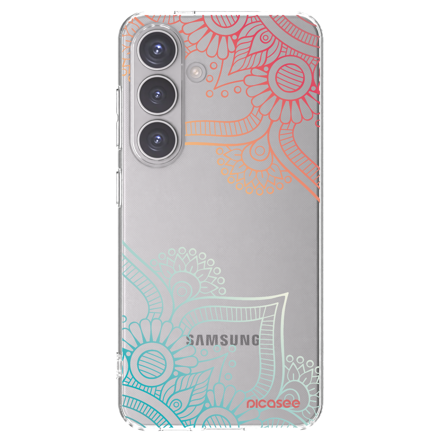 Picasee Samsung Galaxy S24 S921B 5G Hülle - Transparentes Silikon - Blumenmuster