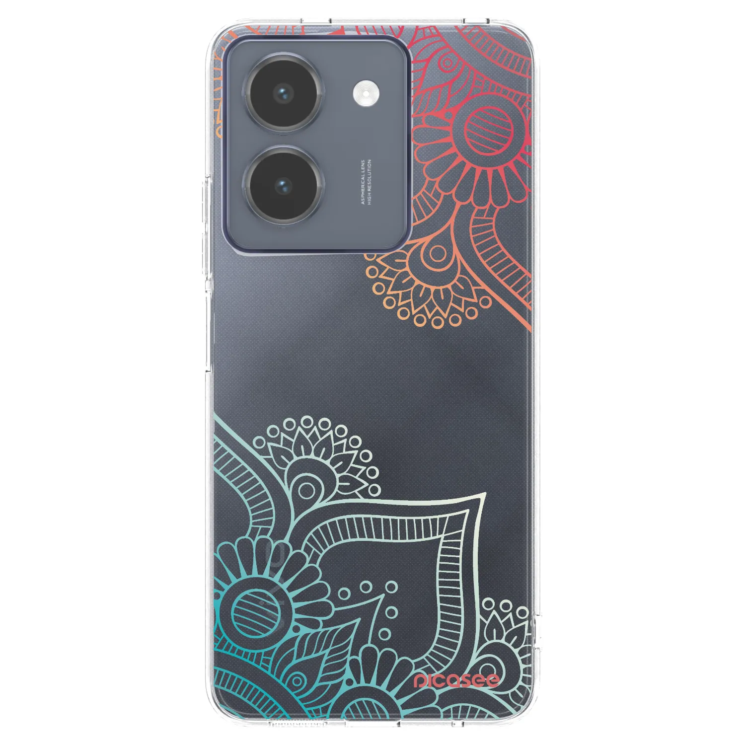 Picasee Vivo Y36 4G Hülle - Transparentes Silikon - Blumenmuster