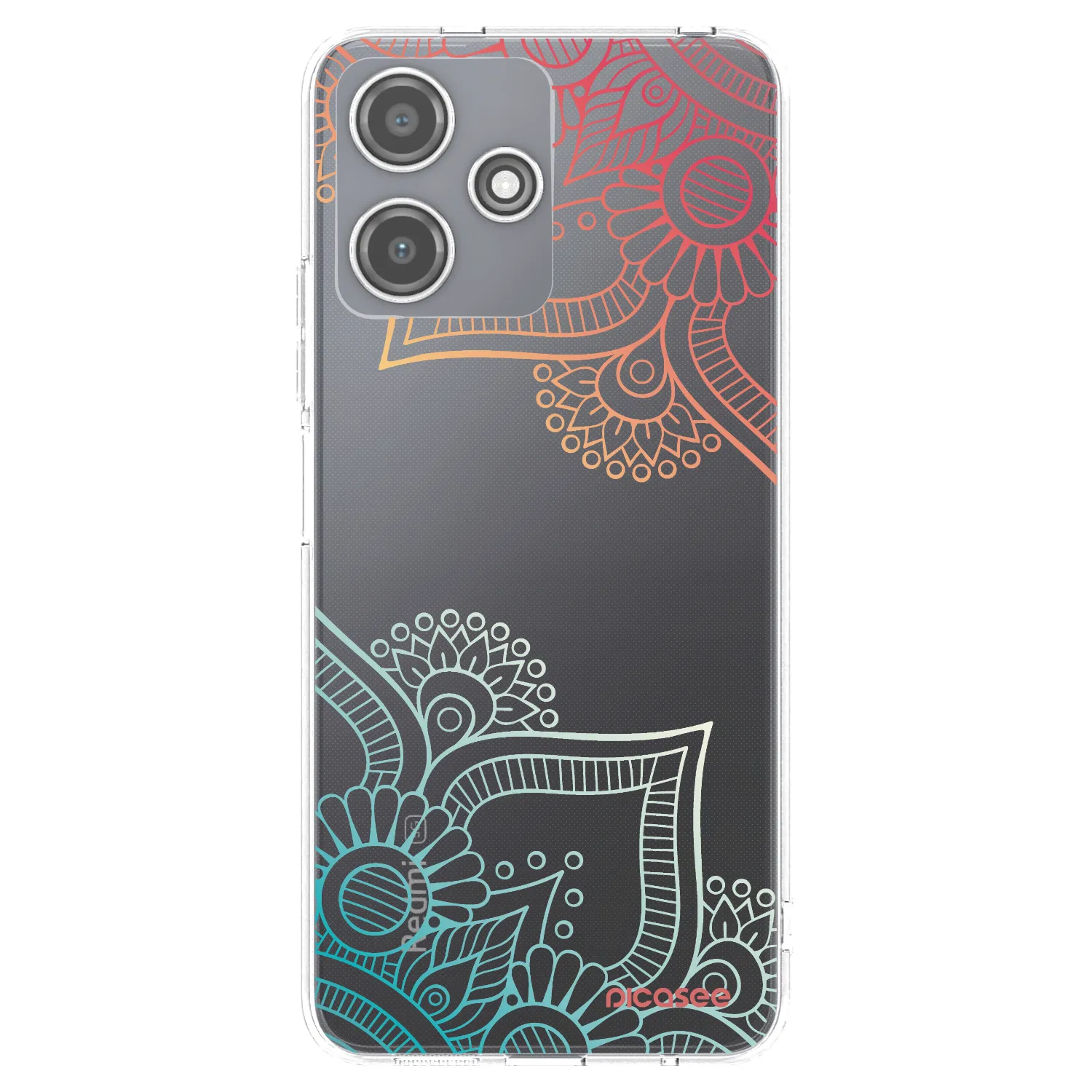 Picasee Xiaomi Redmi 12 5G Hülle - Transparentes Silikon - Blumenmuster