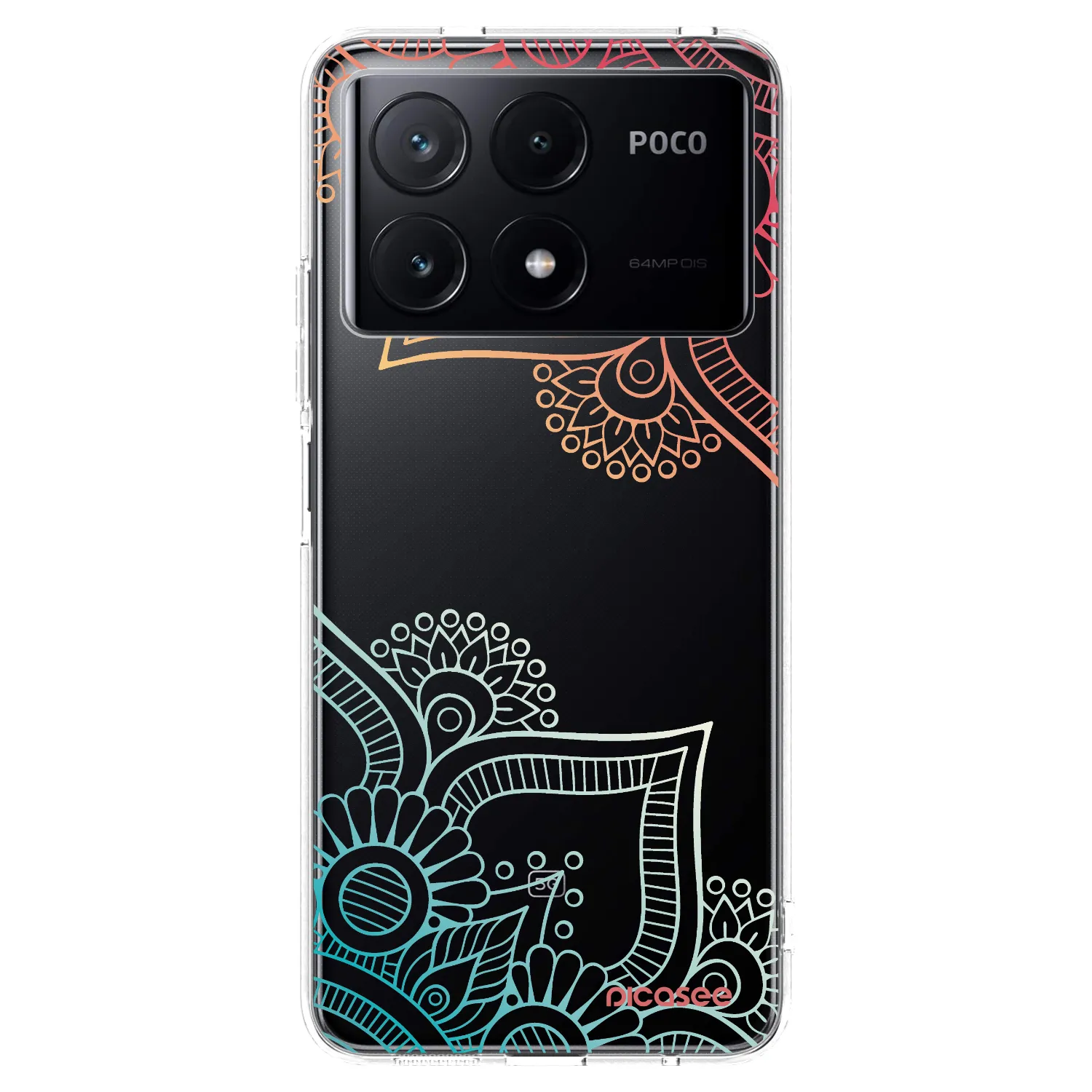 Picasee Xiaomi Poco X6 Pro Hülle - Transparentes Silikon - Blumenmuster