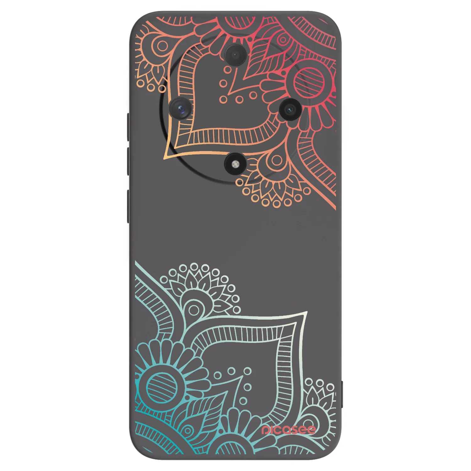 Picasee Honor Magic6 Lite 5G Hülle - Schwarzes Silikon - Blumenmuster
