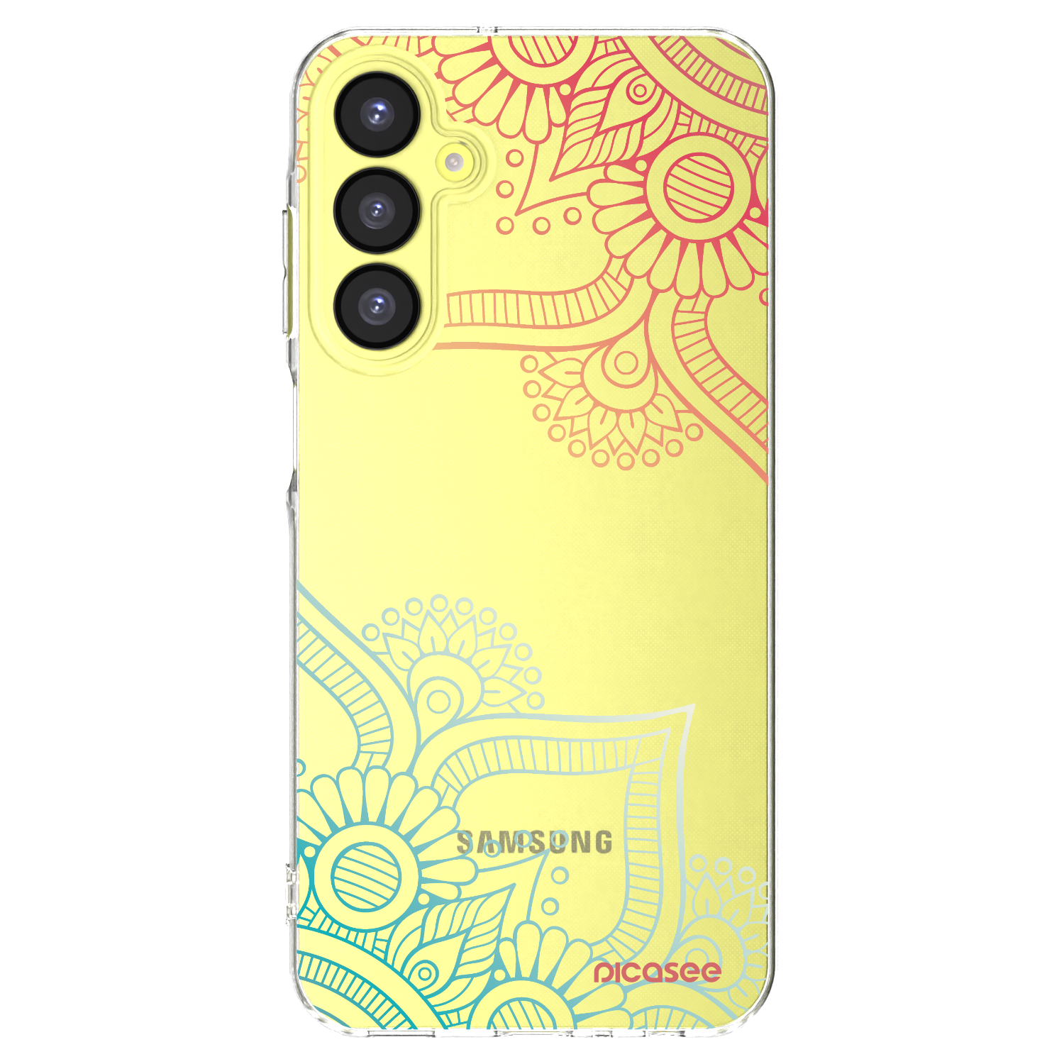 Picasee Samsung Galaxy A25 A256B 5G Hülle - Transparentes Silikon - Blumenmuster