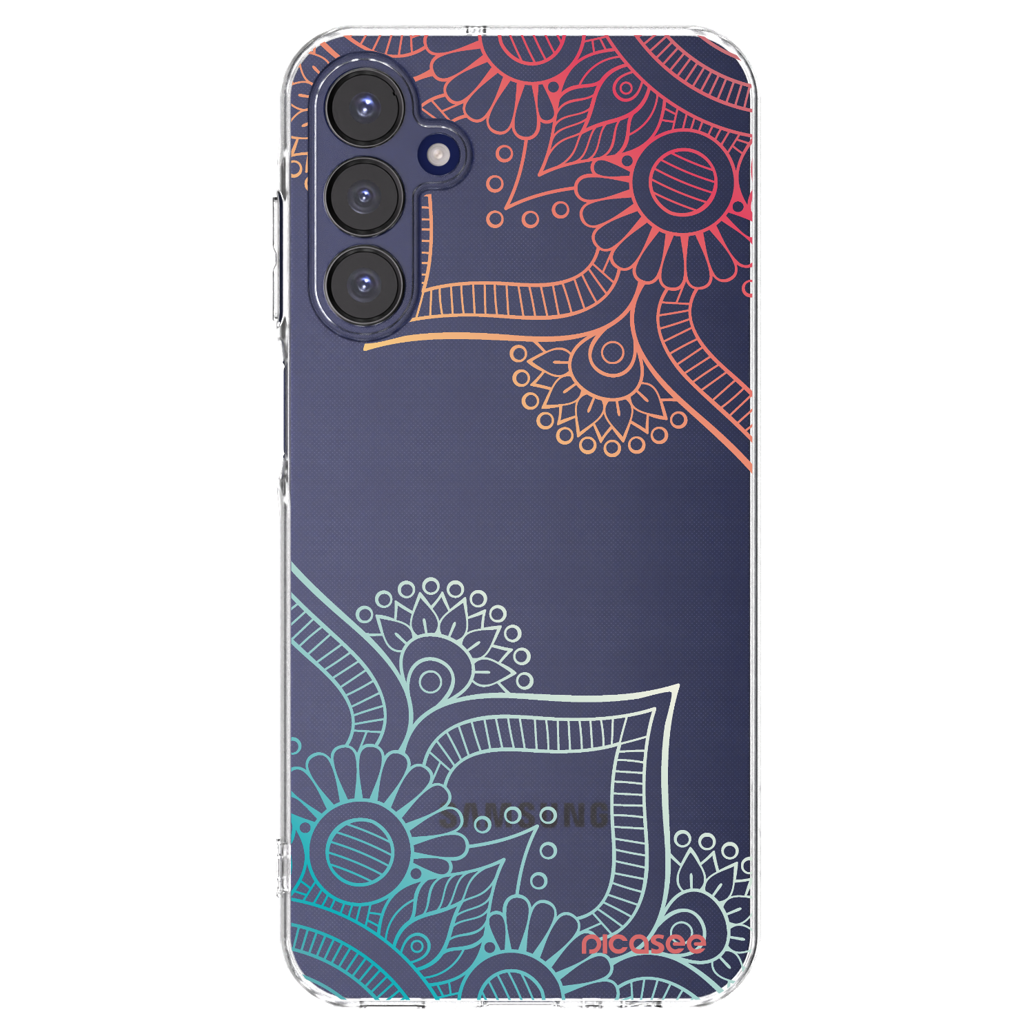 Picasee Samsung Galaxy A15 A155F 4G Hülle - Transparentes Silikon - Blumenmuster