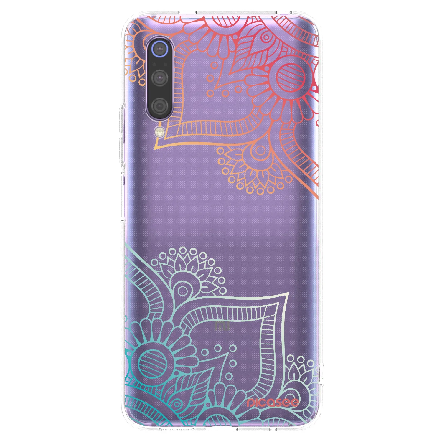 Picasee Xiaomi Mi 9 Hülle - Transparentes Silikon - Blumenmuster