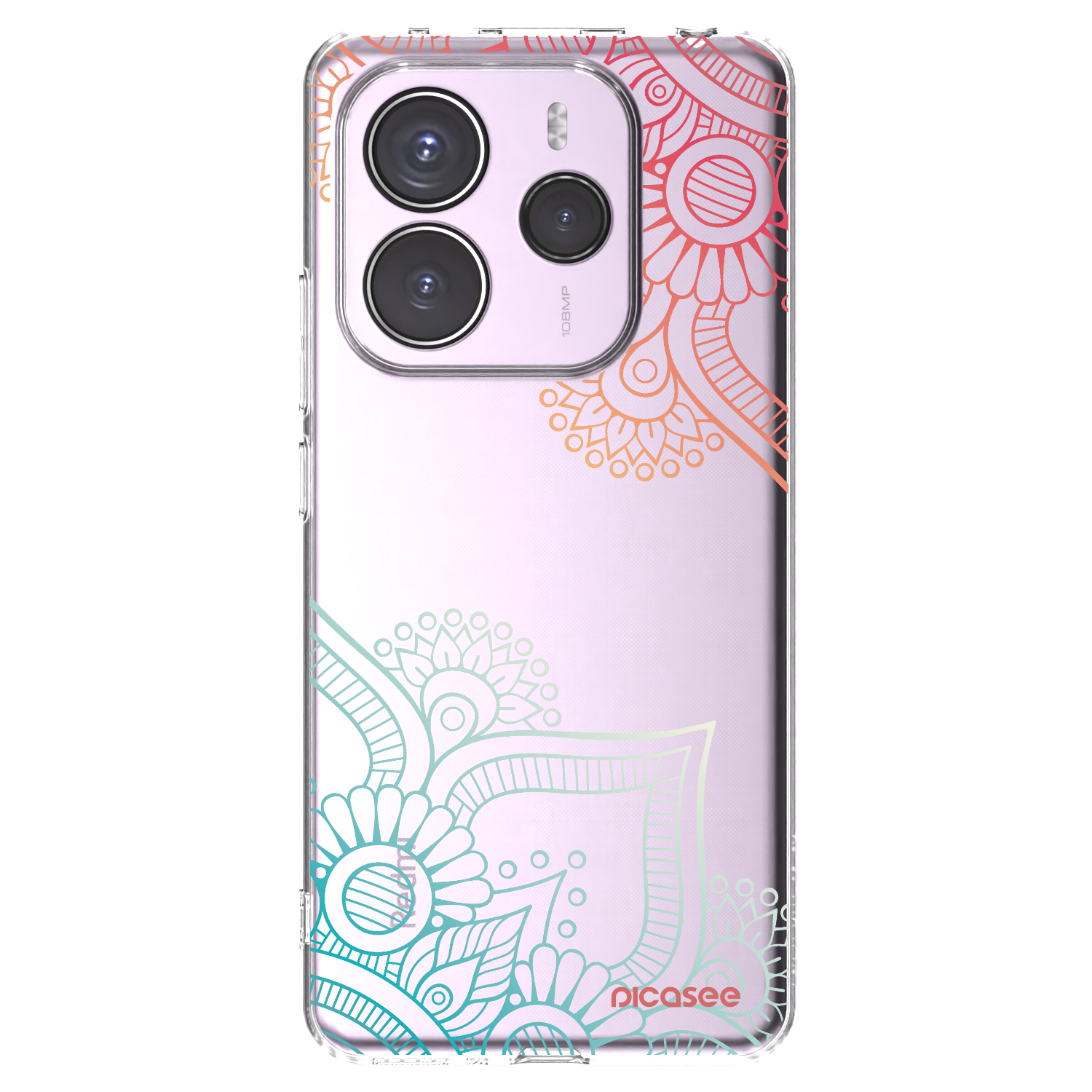 Picasee Xiaomi Redmi Note 14 5G Hülle - Transparentes Silikon - Blumenmuster