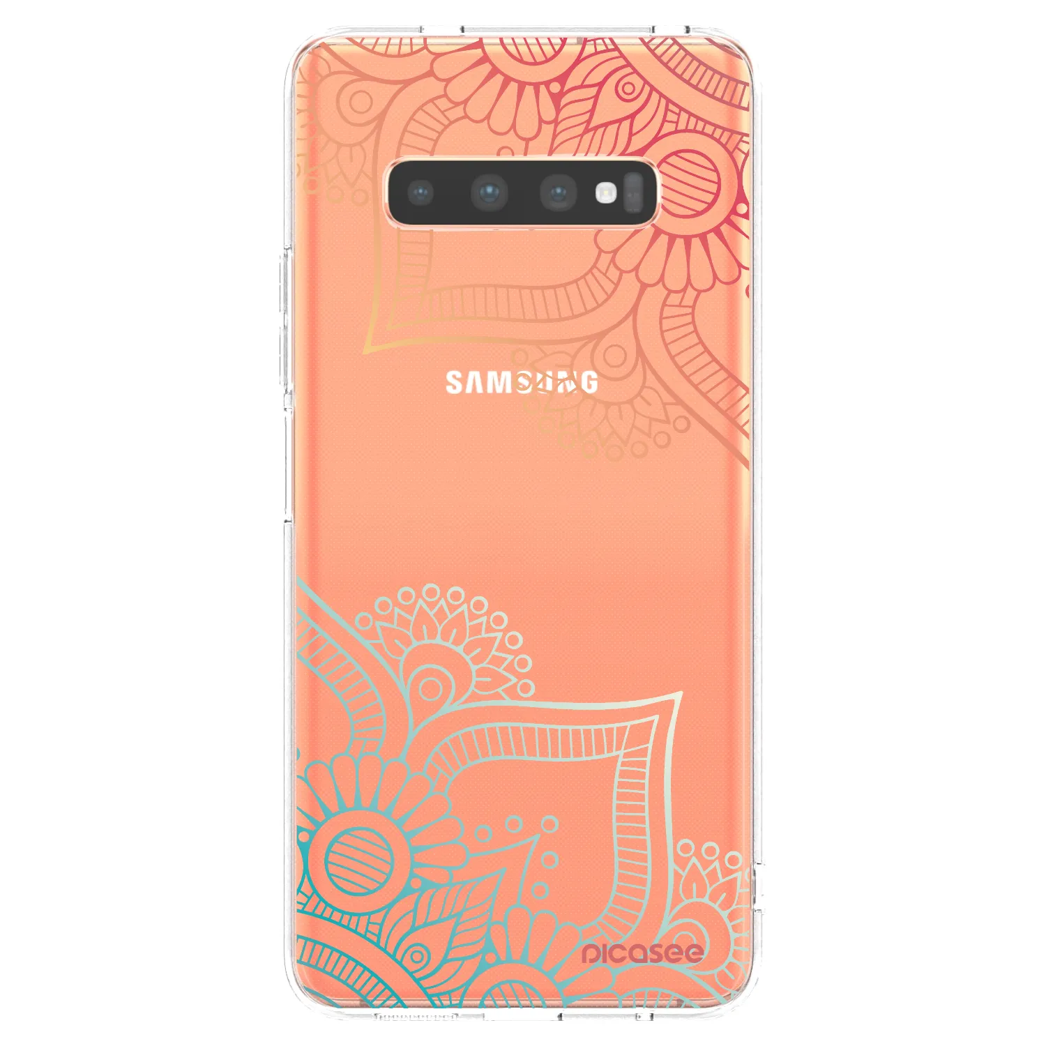 Picasee Samsung Galaxy S10 Plus G975 Hülle - Transparentes Silikon - Blumenmuster