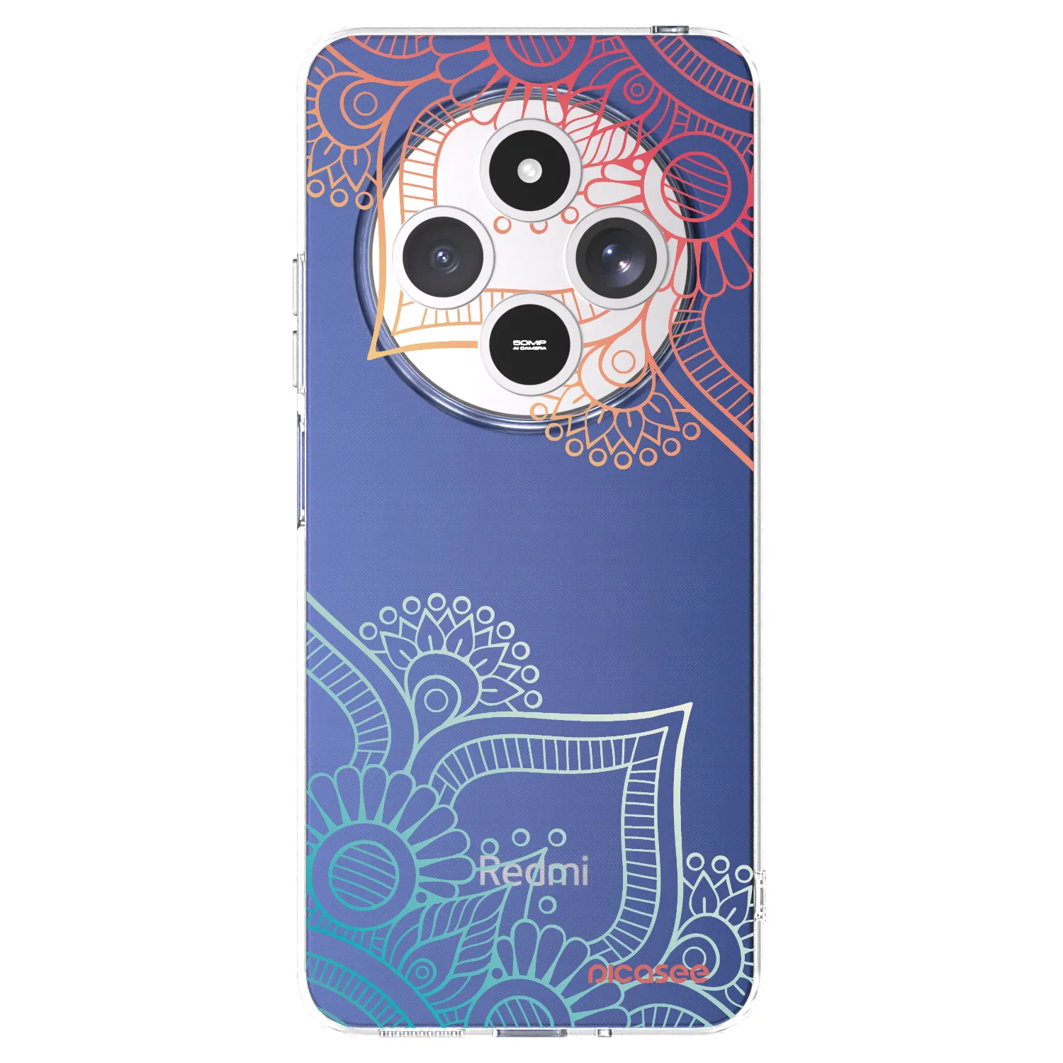 Picasee Xiaomi Redmi 14C Hülle - Transparentes Silikon - Blumenmuster