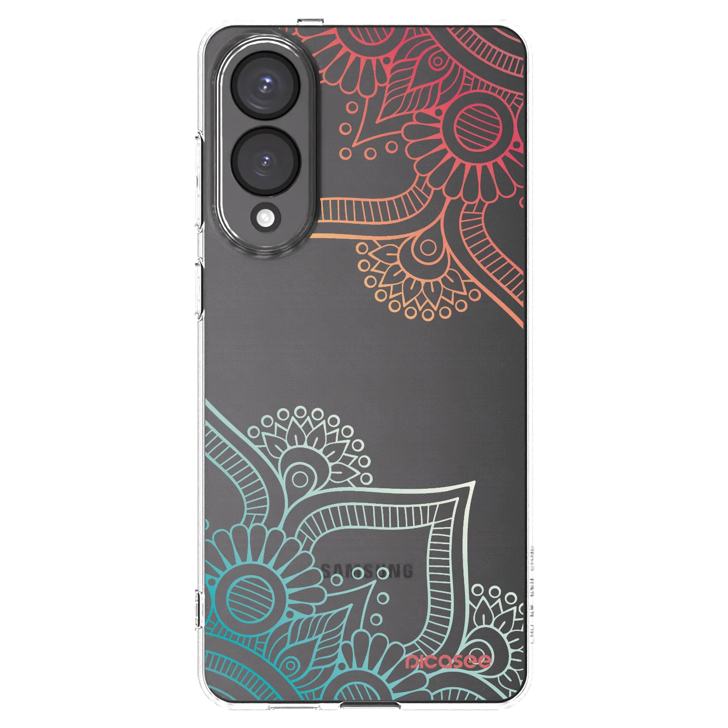 Picasee Samsung Galaxy S25 Edge 5G Hülle - Transparentes Silikon - Blumenmuster