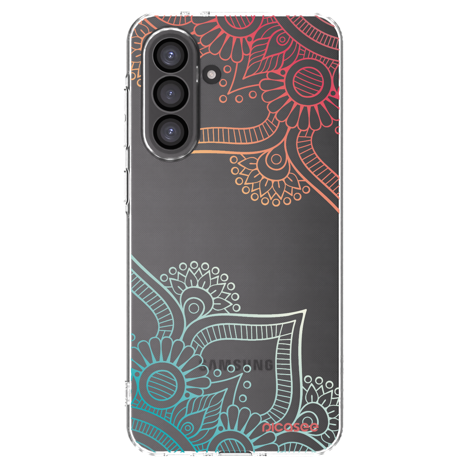 Picasee Samsung Galaxy A36 5G Hülle - Transparentes Silikon - Blumenmuster