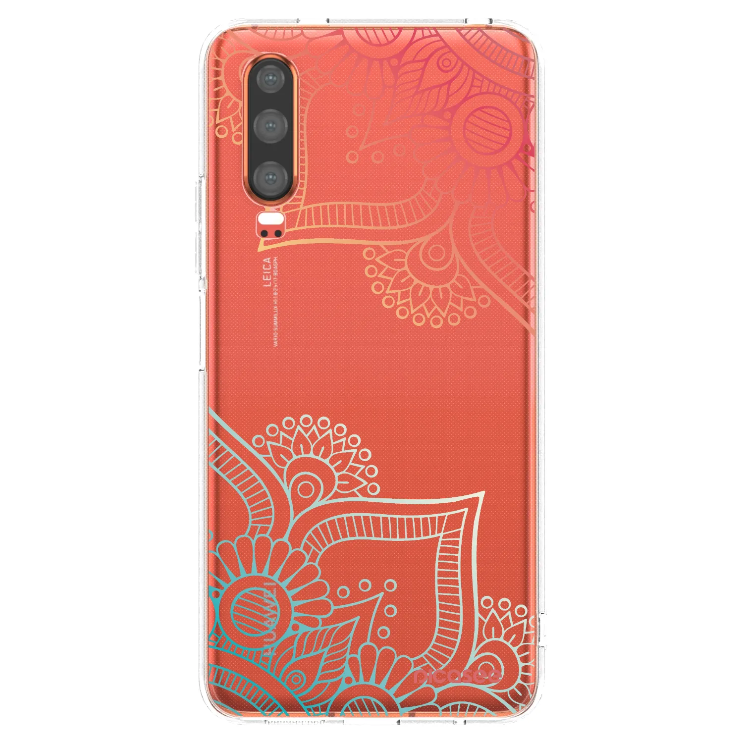 Picasee Huawei P30 Hülle - Transparentes Silikon - Blumenmuster