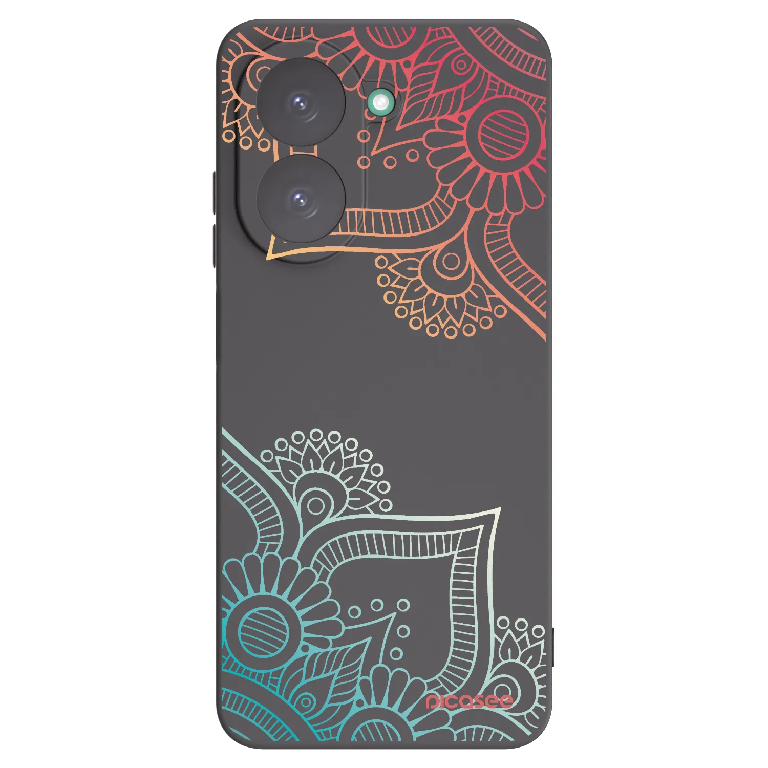 Picasee Xiaomi Redmi A5 Hülle - Schwarzes Silikon - Blumenmuster
