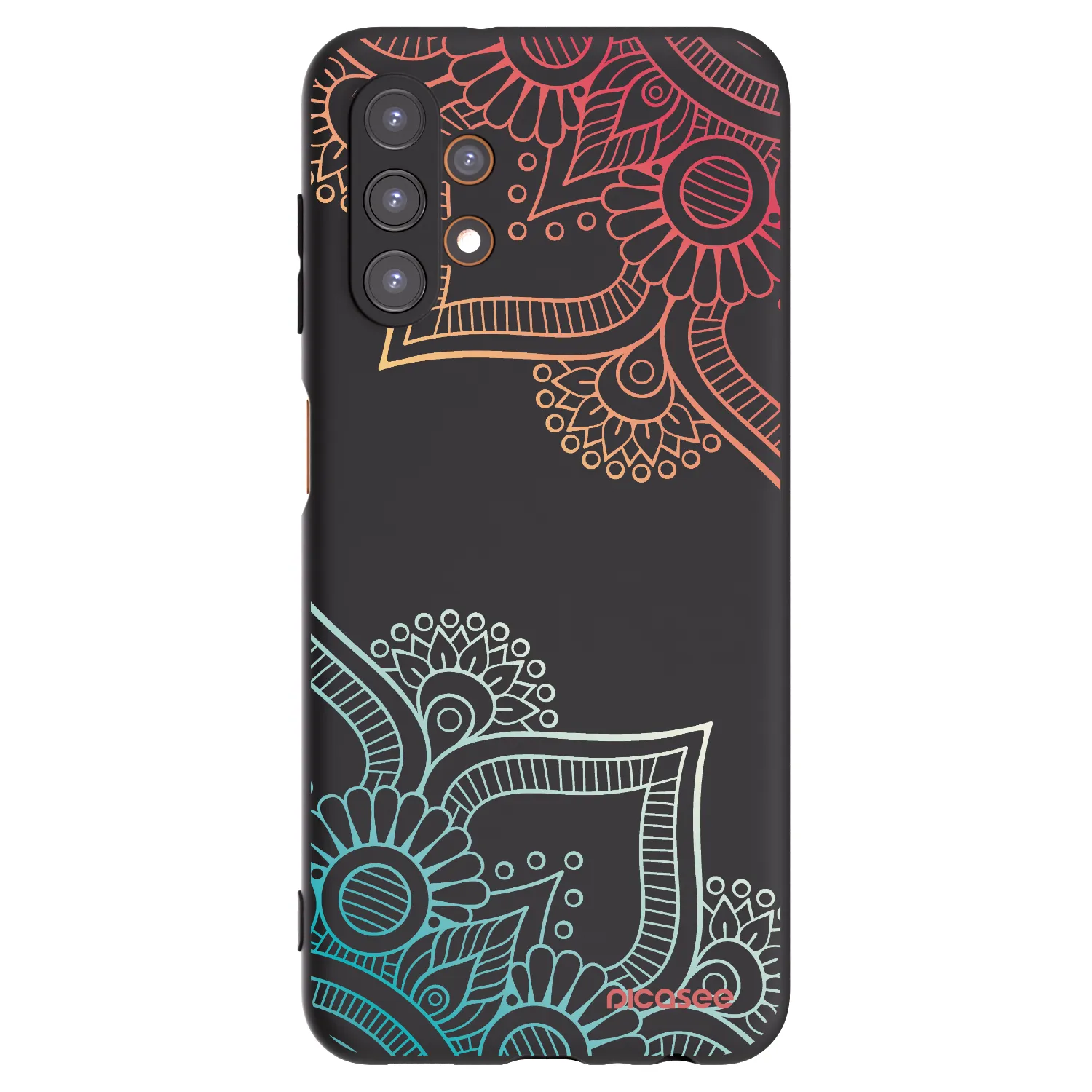 Picasee Samsung Galaxy A13 5G Hülle - Schwarzes Silikon - Blumenmuster