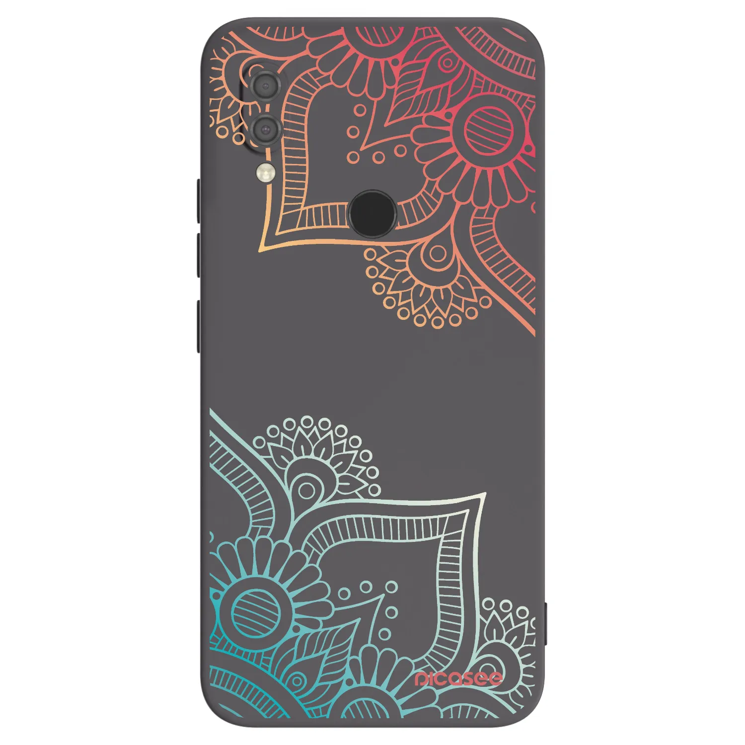 Picasee Xiaomi Redmi 7 Hülle - Schwarzes Silikon - Blumenmuster