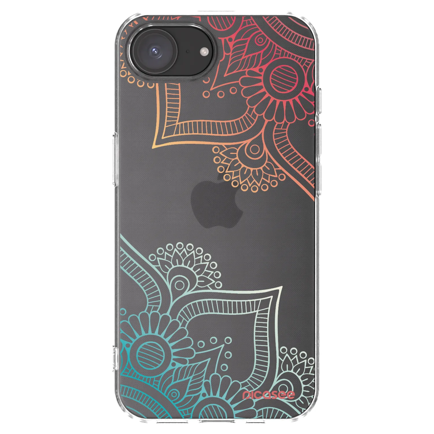 Picasee Apple iPhone 17e Hülle - Transparentes Silikon - Blumenmuster
