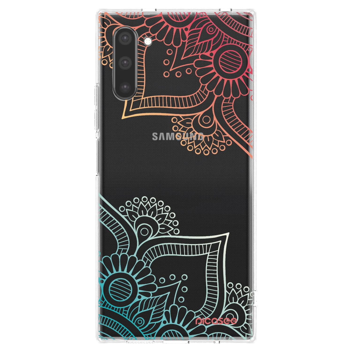 Picasee Samsung Galaxy Note 10 N970F Hülle - Transparentes Silikon - Blumenmuster