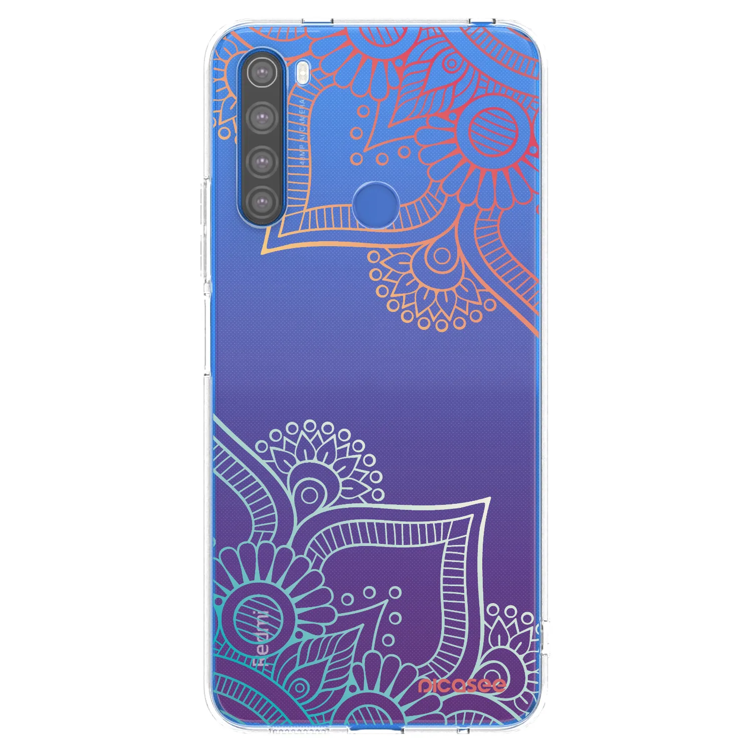 Picasee Xiaomi Redmi Note 8T Hülle - Transparentes Silikon - Blumenmuster