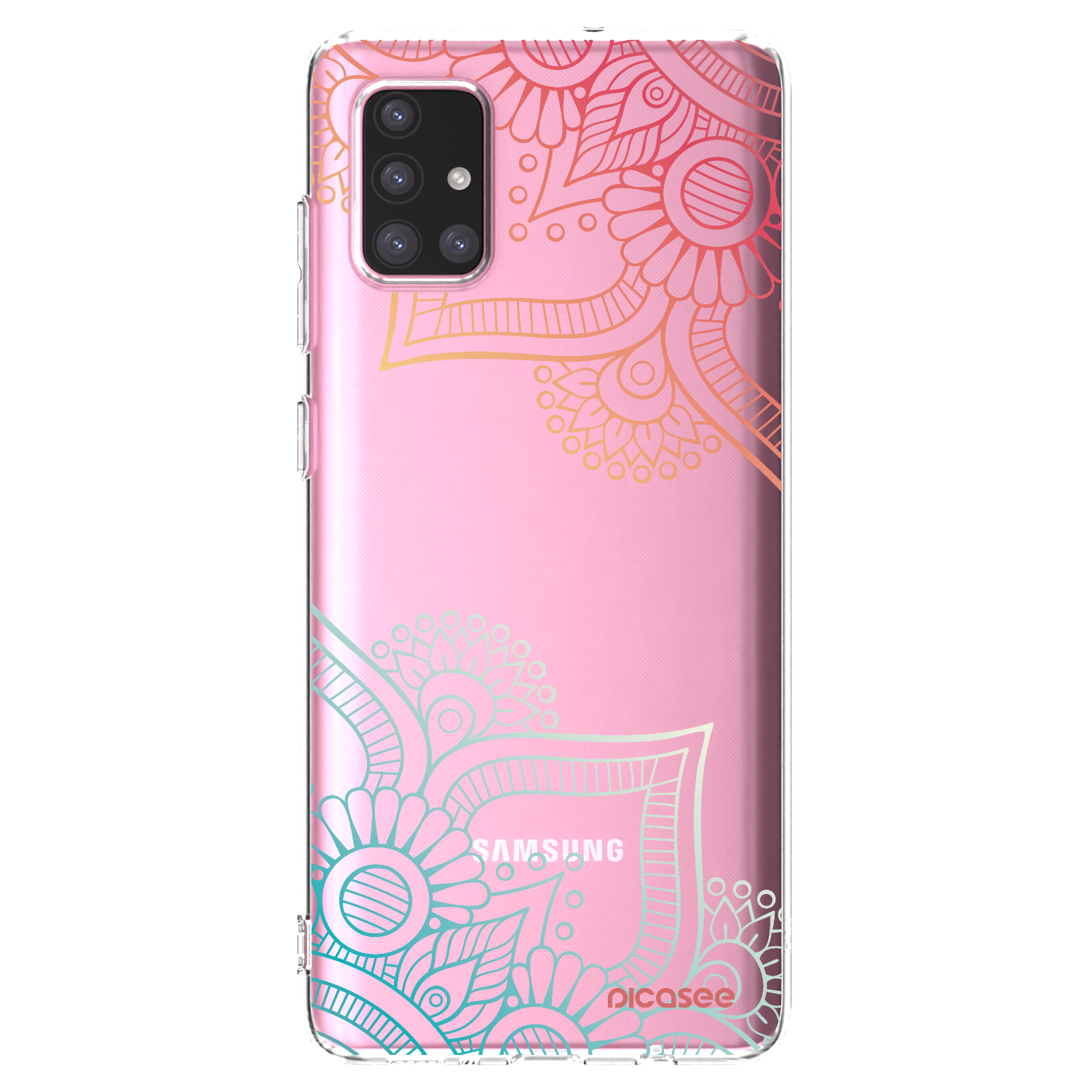 Picasee Samsung Galaxy A71 A715F Hülle - Transparentes Silikon - Blumenmuster