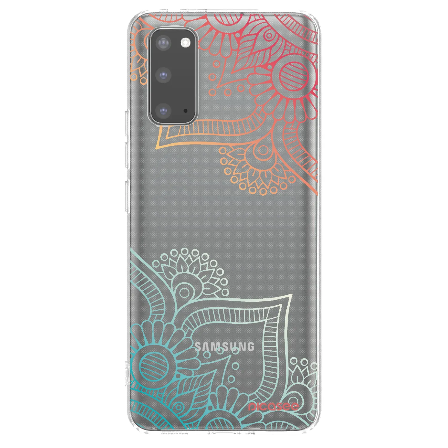 Picasee Samsung Galaxy S20 G980F Hülle - Transparentes Silikon - Blumenmuster