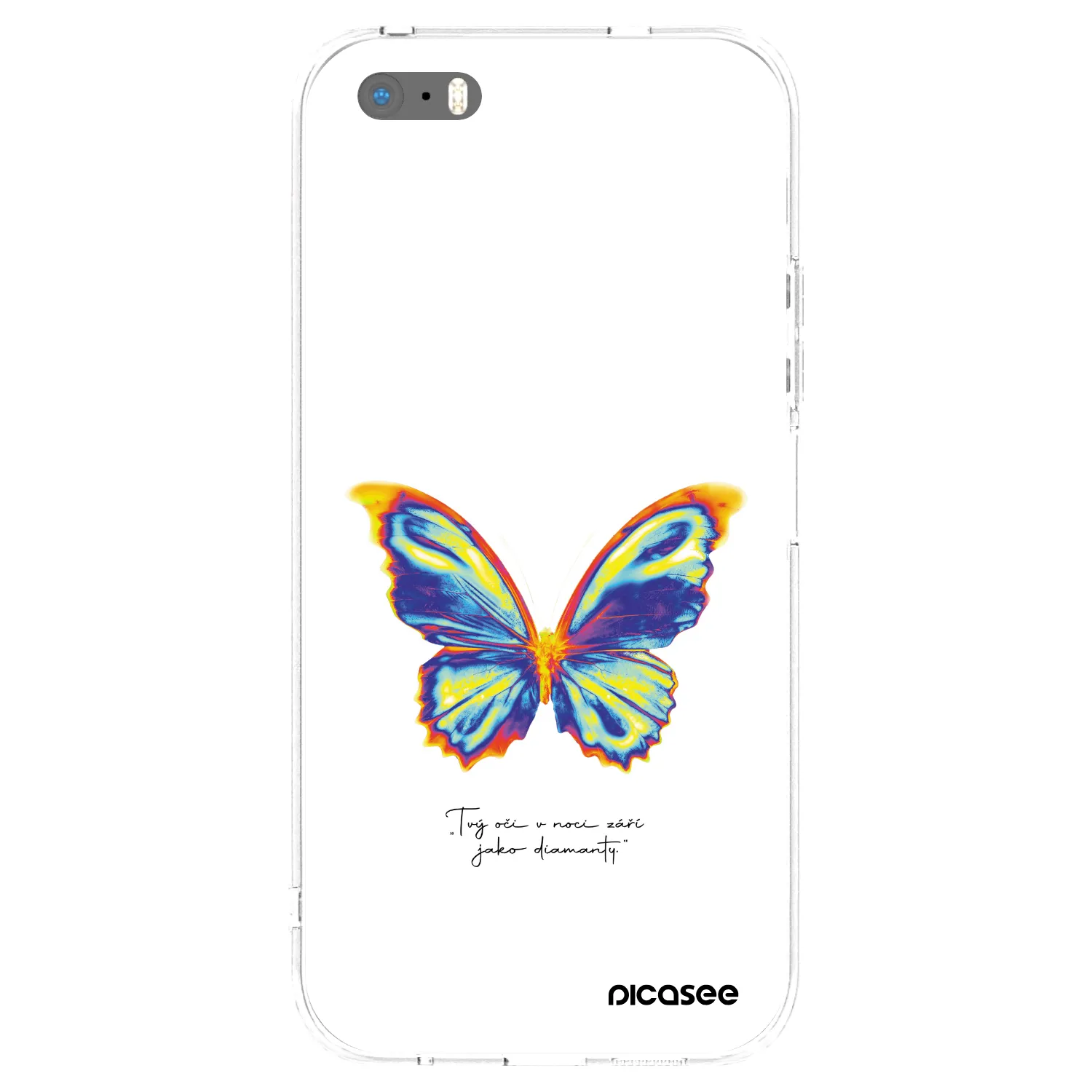 Picasee Apple iPhone 5/5S/SE Hülle - Transparentes Silikon - Diamanty White