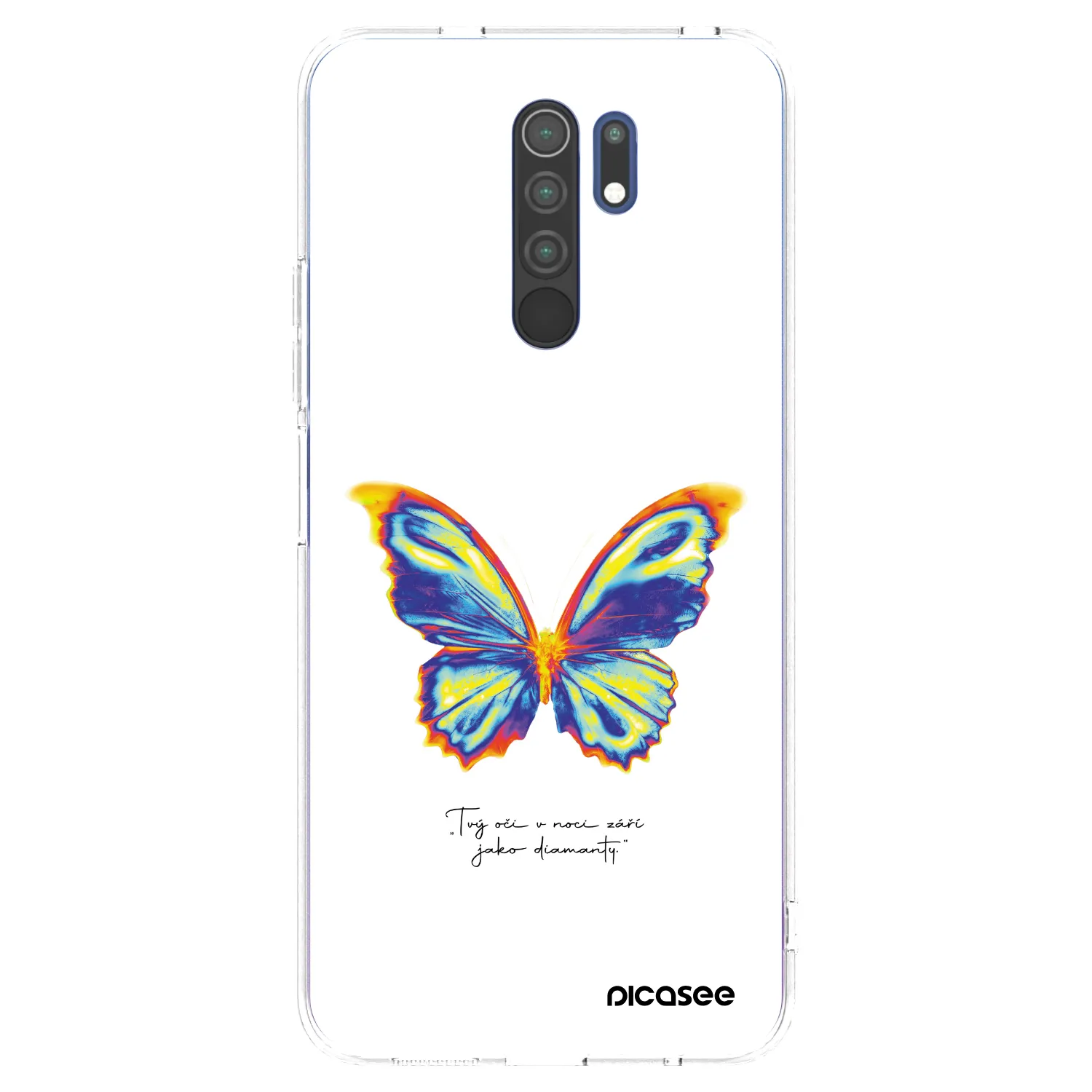 Picasee Xiaomi Redmi 9 Hülle - Transparentes Silikon - Diamanty White